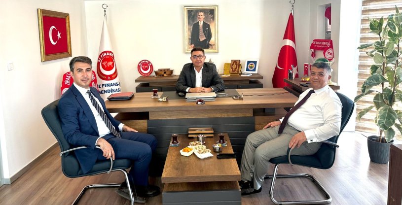 YİĞİT, HAYAT EMEKLİLİK BÖLGE BAŞKANI BOĞA VE ŞUBE MÜDÜRÜ ÇELİK'İ MİSAFİR ETTİ