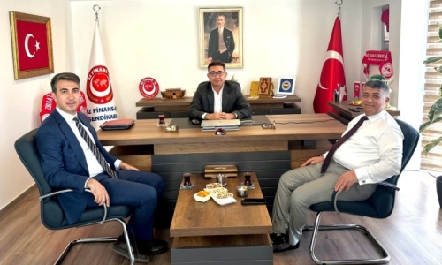 YİĞİT, HAYAT EMEKLİLİK BÖLGE BAŞKANI BOĞA VE ŞUBE MÜDÜRÜ ÇELİK'İ MİSAFİR ETTİ