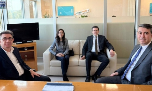 YİĞİT, HALKBANK OSB MÜDÜRÜ BOLAT'A 'HAYIRLI OLSUN' ZİYARETİNDE BULUNDU