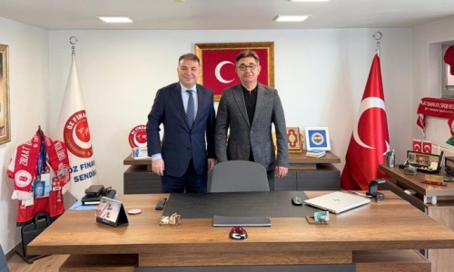 YİĞİT, ZİRAAT KATILIM İK GRUP BAŞKANI ARIK İLE ŞUBE MÜDÜRLERİ BAHAR VE GÖÇ'Ü MİSAFİR ETTİ