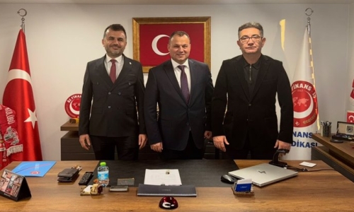 ZİRAAT KATILIM BÖLÜM BAŞKANI MORKOÇ İLE ŞUBE MÜDÜRÜ TURGUT, YİĞİT'İN MİSAFİRİ OLDU